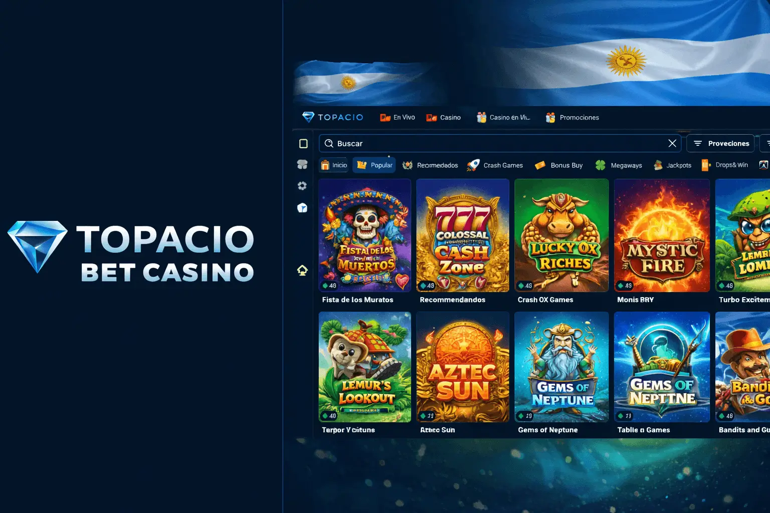 Topacio Bet casino en Argentina